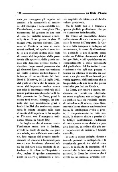 La Corte d'assise rassegna bimestrale di diritto penale di scienze criminali e di vita giudiziaria