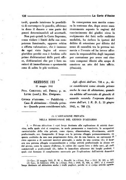 La Corte d'assise rassegna bimestrale di diritto penale di scienze criminali e di vita giudiziaria