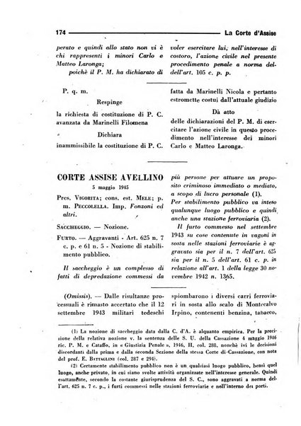 La Corte d'assise rassegna bimestrale di diritto penale di scienze criminali e di vita giudiziaria