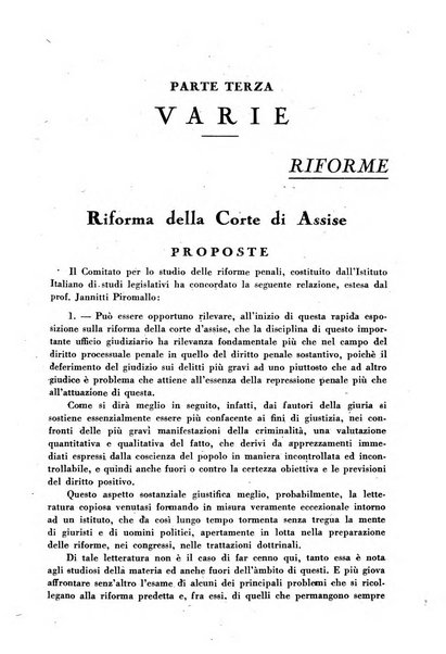 La Corte d'assise rassegna bimestrale di diritto penale di scienze criminali e di vita giudiziaria