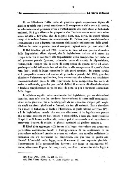 La Corte d'assise rassegna bimestrale di diritto penale di scienze criminali e di vita giudiziaria