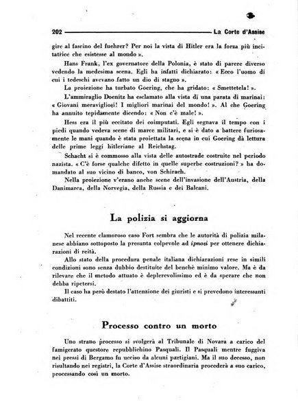 La Corte d'assise rassegna bimestrale di diritto penale di scienze criminali e di vita giudiziaria