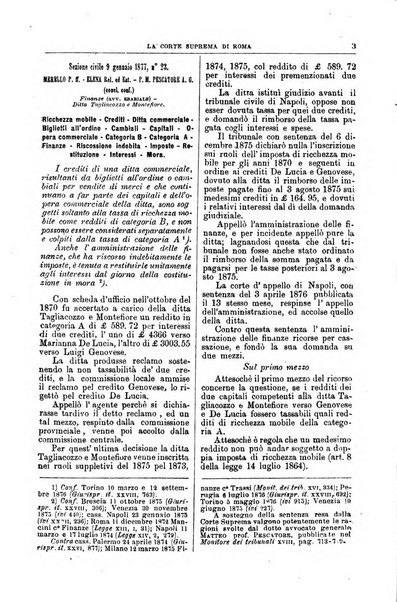 La Corte suprema di Roma raccolta periodica delle sentenze della Corte di cassazione di Roma