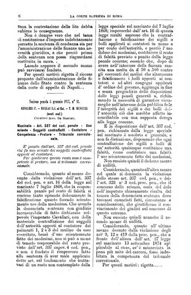 La Corte suprema di Roma raccolta periodica delle sentenze della Corte di cassazione di Roma