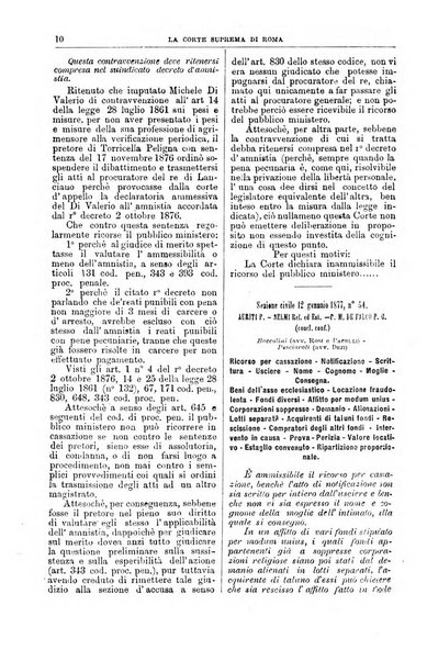 La Corte suprema di Roma raccolta periodica delle sentenze della Corte di cassazione di Roma