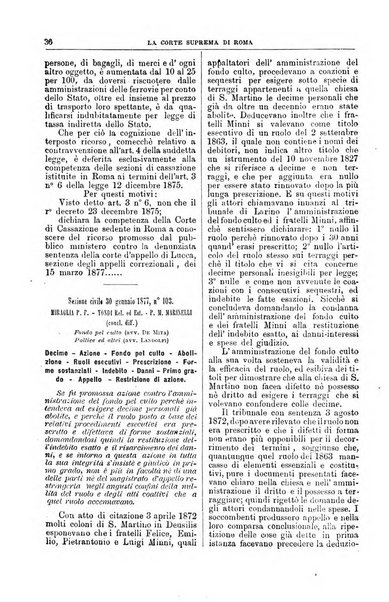 La Corte suprema di Roma raccolta periodica delle sentenze della Corte di cassazione di Roma