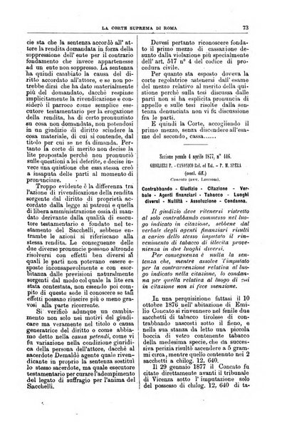 La Corte suprema di Roma raccolta periodica delle sentenze della Corte di cassazione di Roma