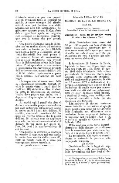 La Corte suprema di Roma raccolta periodica delle sentenze della Corte di cassazione di Roma