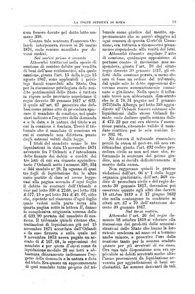 La Corte suprema di Roma raccolta periodica delle sentenze della Corte di cassazione di Roma