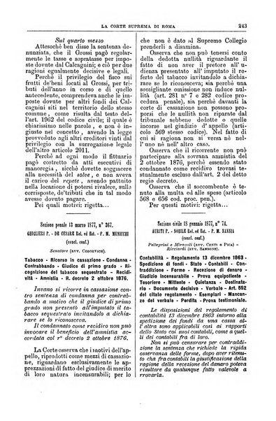 La Corte suprema di Roma raccolta periodica delle sentenze della Corte di cassazione di Roma