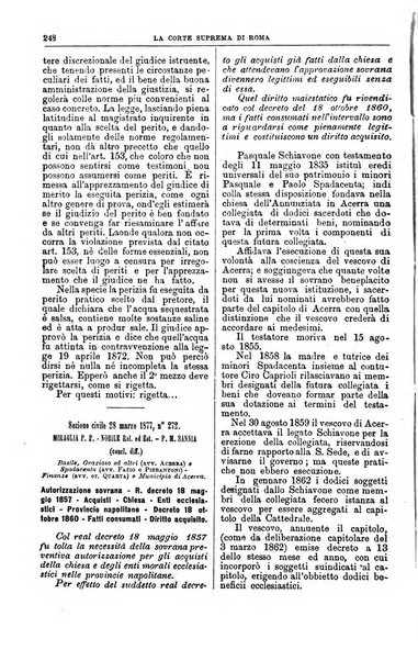 La Corte suprema di Roma raccolta periodica delle sentenze della Corte di cassazione di Roma