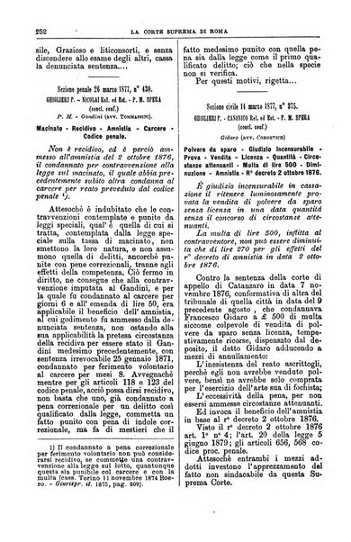 La Corte suprema di Roma raccolta periodica delle sentenze della Corte di cassazione di Roma