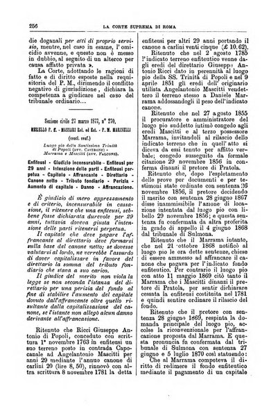 La Corte suprema di Roma raccolta periodica delle sentenze della Corte di cassazione di Roma