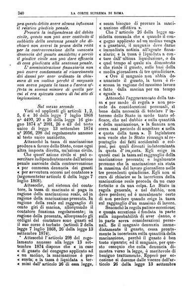 La Corte suprema di Roma raccolta periodica delle sentenze della Corte di cassazione di Roma