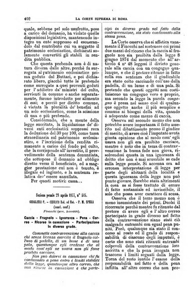 La Corte suprema di Roma raccolta periodica delle sentenze della Corte di cassazione di Roma