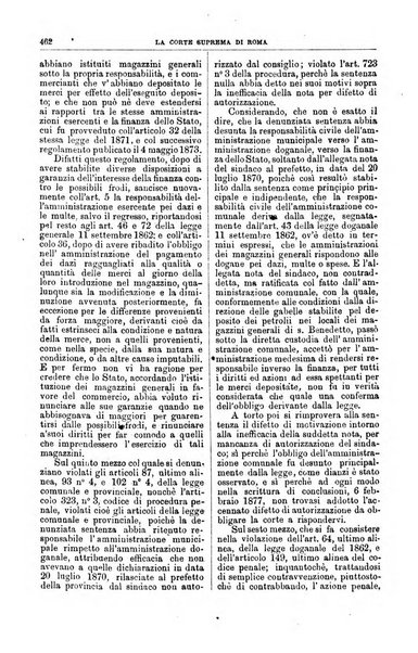 La Corte suprema di Roma raccolta periodica delle sentenze della Corte di cassazione di Roma