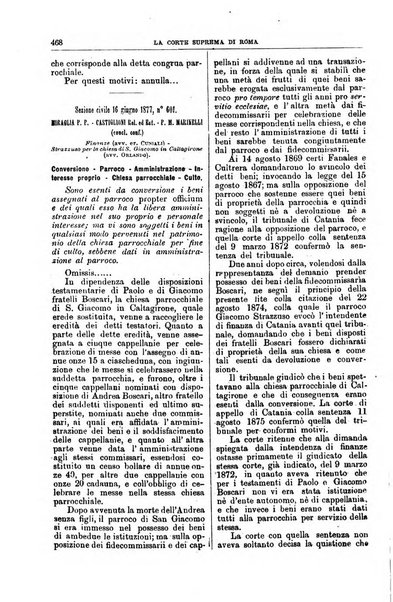 La Corte suprema di Roma raccolta periodica delle sentenze della Corte di cassazione di Roma