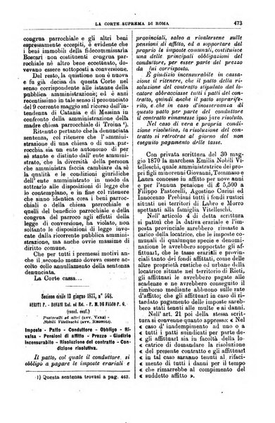 La Corte suprema di Roma raccolta periodica delle sentenze della Corte di cassazione di Roma