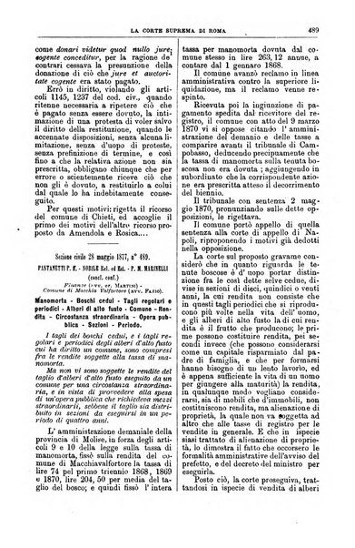 La Corte suprema di Roma raccolta periodica delle sentenze della Corte di cassazione di Roma