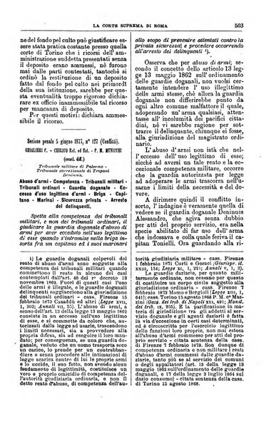 La Corte suprema di Roma raccolta periodica delle sentenze della Corte di cassazione di Roma