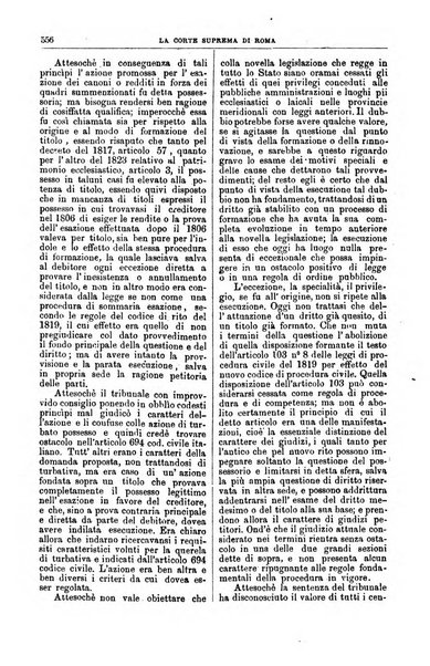 La Corte suprema di Roma raccolta periodica delle sentenze della Corte di cassazione di Roma