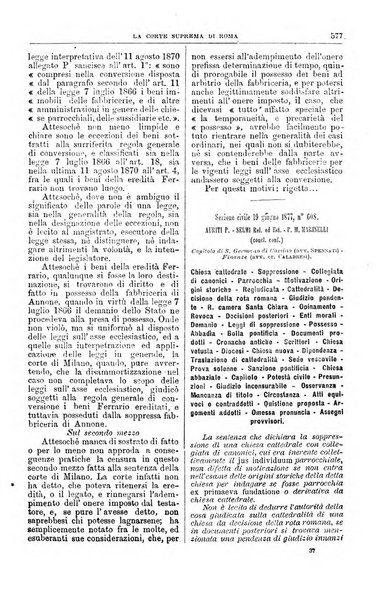 La Corte suprema di Roma raccolta periodica delle sentenze della Corte di cassazione di Roma