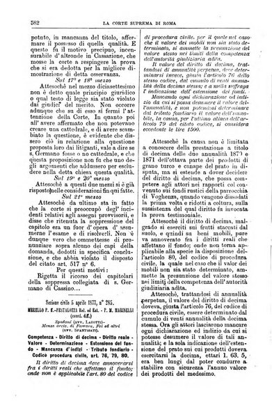 La Corte suprema di Roma raccolta periodica delle sentenze della Corte di cassazione di Roma