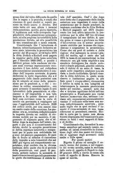 La Corte suprema di Roma raccolta periodica delle sentenze della Corte di cassazione di Roma