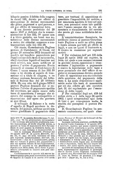 La Corte suprema di Roma raccolta periodica delle sentenze della Corte di cassazione di Roma