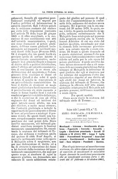 La Corte suprema di Roma raccolta periodica delle sentenze della Corte di cassazione di Roma