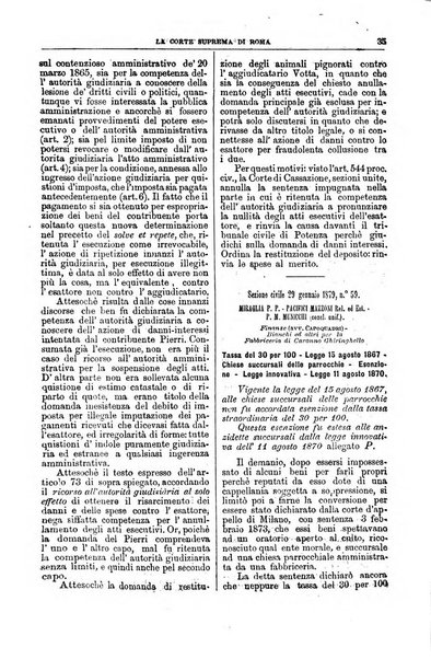 La Corte suprema di Roma raccolta periodica delle sentenze della Corte di cassazione di Roma