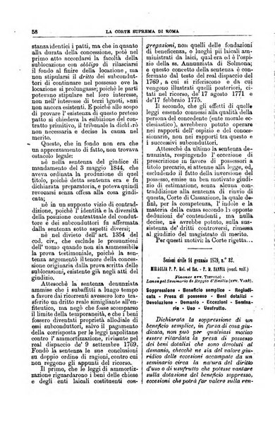 La Corte suprema di Roma raccolta periodica delle sentenze della Corte di cassazione di Roma