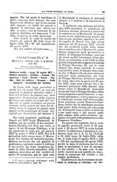 La Corte suprema di Roma raccolta periodica delle sentenze della Corte di cassazione di Roma