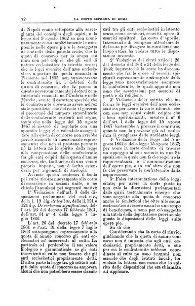 La Corte suprema di Roma raccolta periodica delle sentenze della Corte di cassazione di Roma