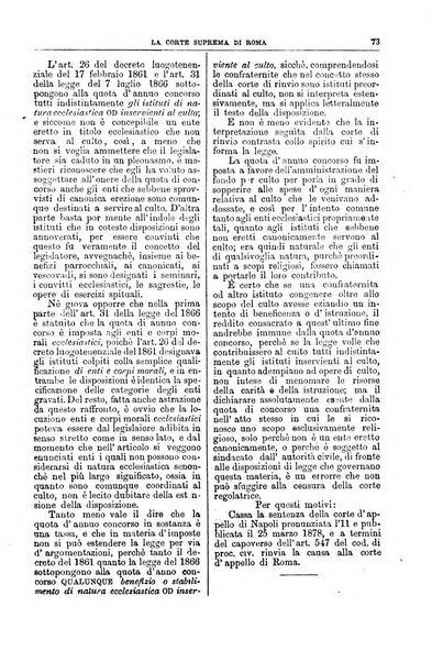 La Corte suprema di Roma raccolta periodica delle sentenze della Corte di cassazione di Roma