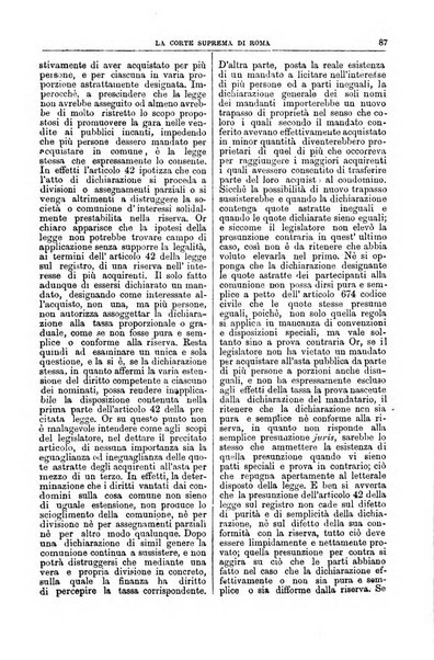 La Corte suprema di Roma raccolta periodica delle sentenze della Corte di cassazione di Roma