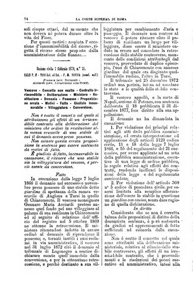 La Corte suprema di Roma raccolta periodica delle sentenze della Corte di cassazione di Roma