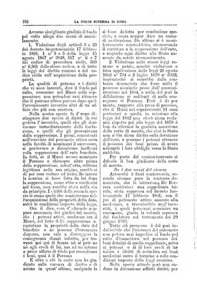 La Corte suprema di Roma raccolta periodica delle sentenze della Corte di cassazione di Roma