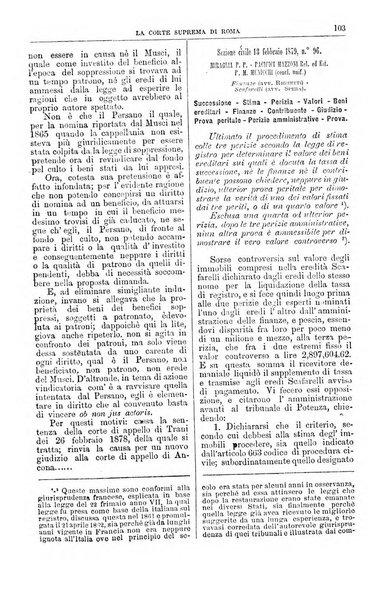 La Corte suprema di Roma raccolta periodica delle sentenze della Corte di cassazione di Roma