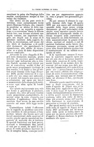 La Corte suprema di Roma raccolta periodica delle sentenze della Corte di cassazione di Roma