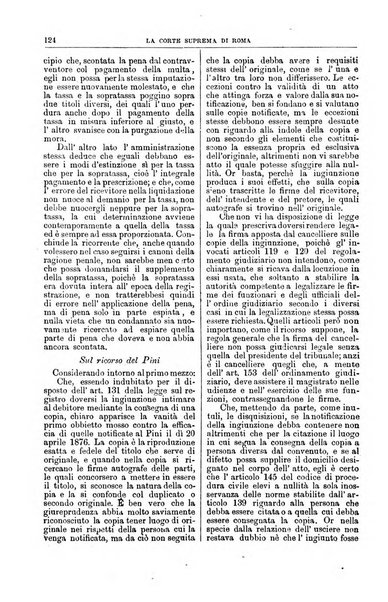 La Corte suprema di Roma raccolta periodica delle sentenze della Corte di cassazione di Roma