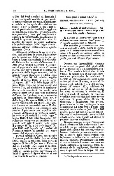 La Corte suprema di Roma raccolta periodica delle sentenze della Corte di cassazione di Roma