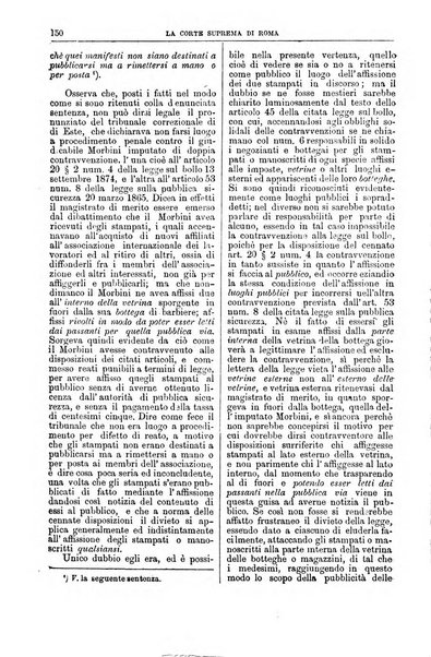 La Corte suprema di Roma raccolta periodica delle sentenze della Corte di cassazione di Roma