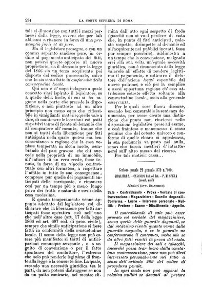 La Corte suprema di Roma raccolta periodica delle sentenze della Corte di cassazione di Roma