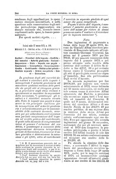 La Corte suprema di Roma raccolta periodica delle sentenze della Corte di cassazione di Roma