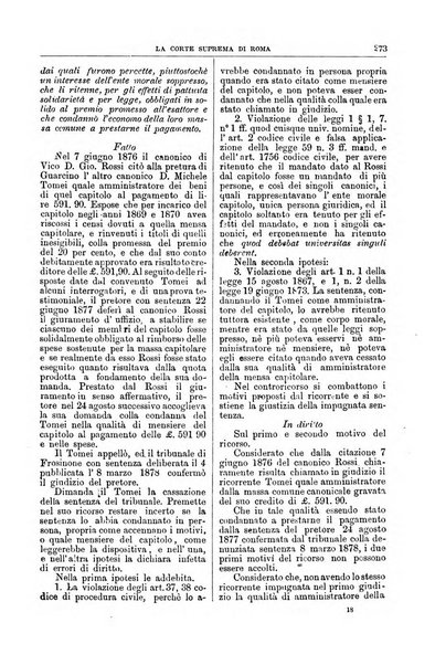 La Corte suprema di Roma raccolta periodica delle sentenze della Corte di cassazione di Roma