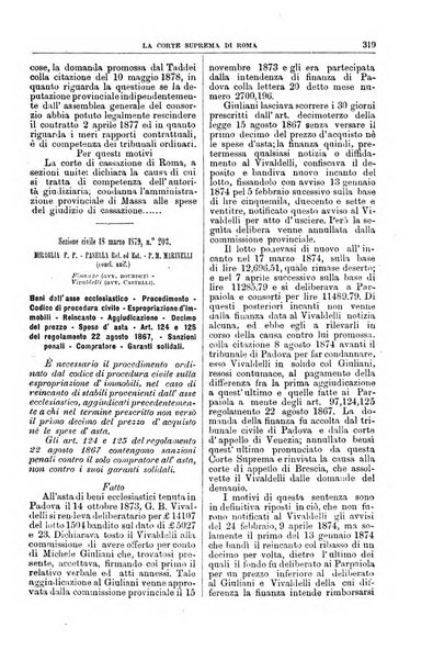 La Corte suprema di Roma raccolta periodica delle sentenze della Corte di cassazione di Roma