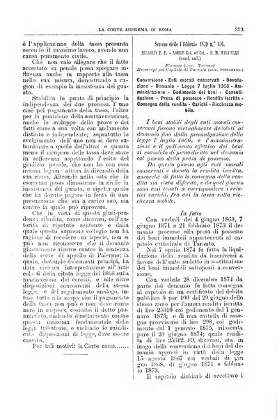 La Corte suprema di Roma raccolta periodica delle sentenze della Corte di cassazione di Roma