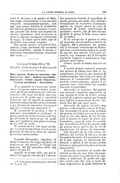 La Corte suprema di Roma raccolta periodica delle sentenze della Corte di cassazione di Roma