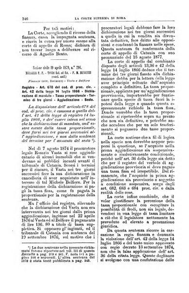 La Corte suprema di Roma raccolta periodica delle sentenze della Corte di cassazione di Roma